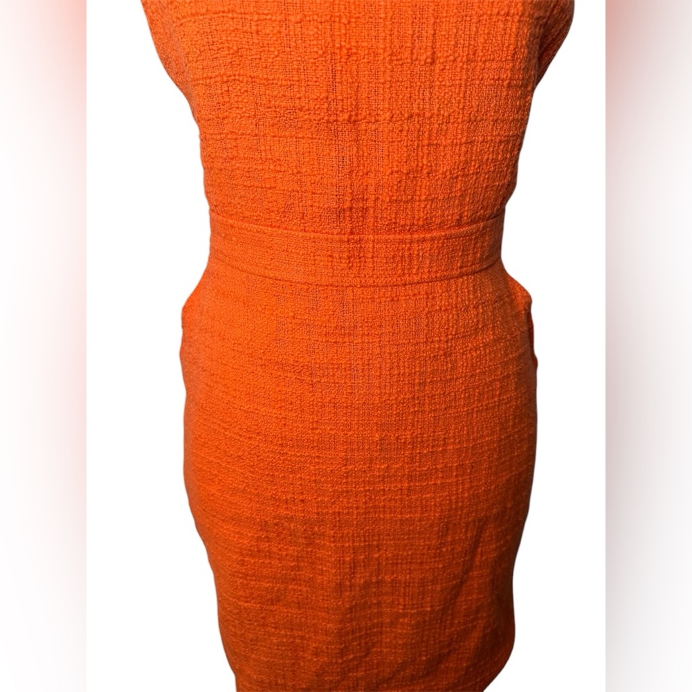 J. Crew Vibrant Orange Asymmetrical Dress - Picture 4 of 6